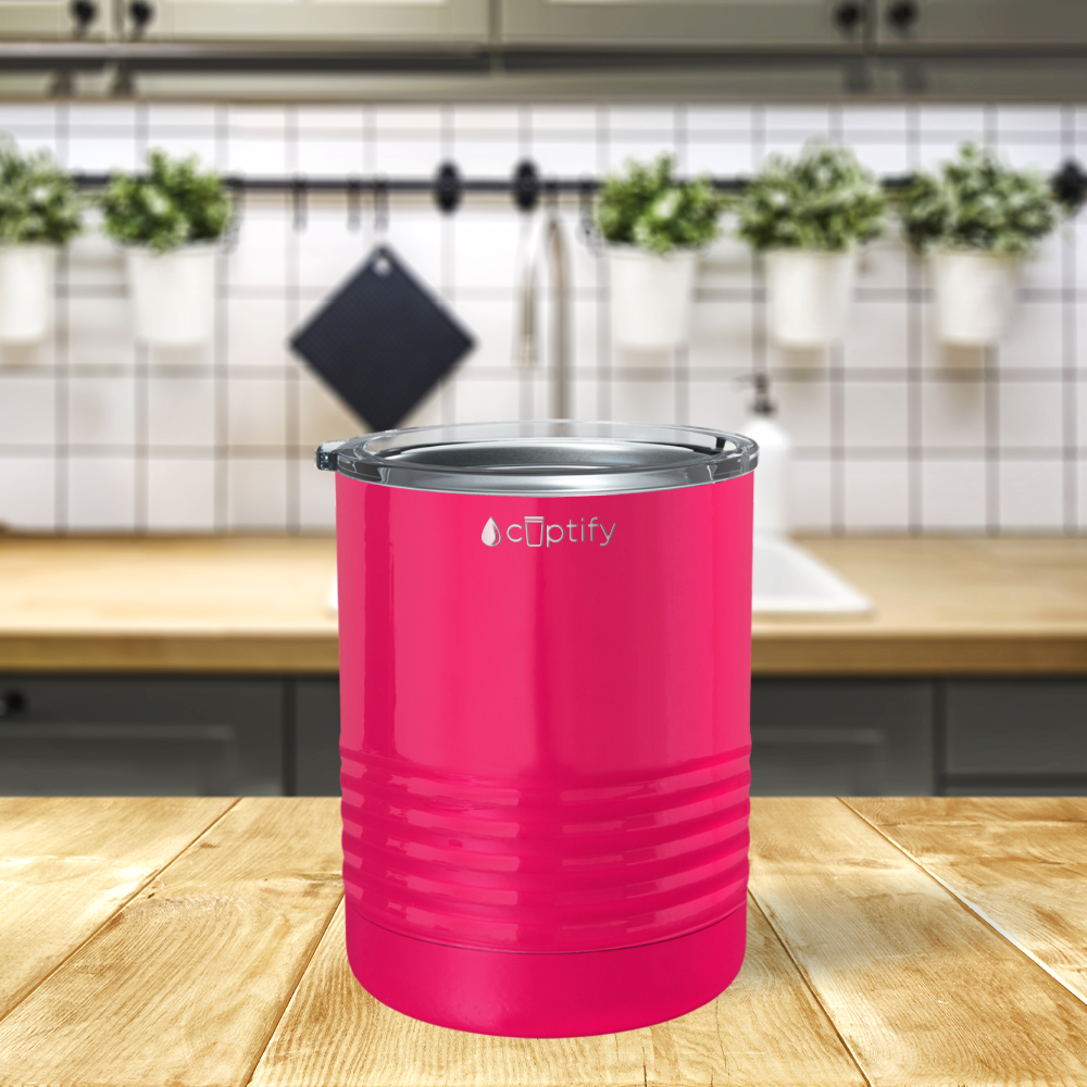 Pink Bright Gloss 10oz Lowball Tumbler