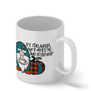 Its the Most Wonderful Time of the Year Gnome Halloween 11oz White Coffee Mug