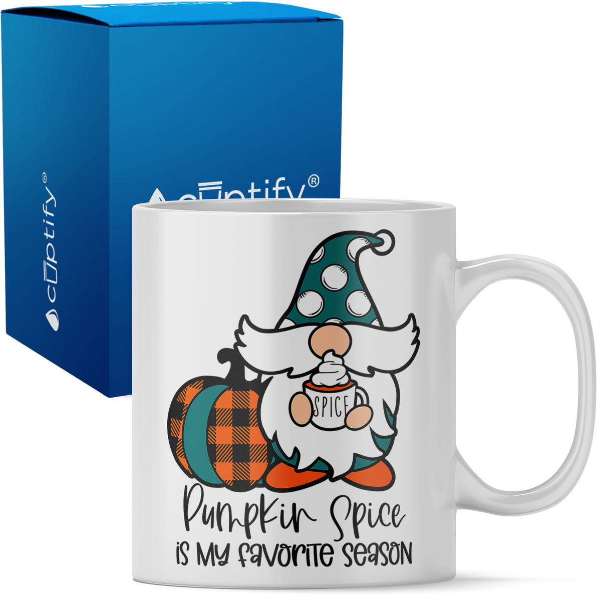 Pumpkin Spice is My Favorite Season Halloween Gnome 11oz White Coffee Mug