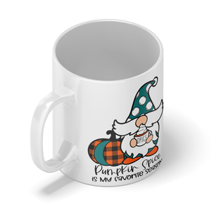 Pumpkin Spice is My Favorite Season Halloween Gnome 11oz White Coffee Mug