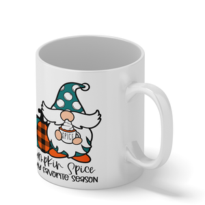 Pumpkin Spice is My Favorite Season Halloween Gnome 11oz White Coffee Mug