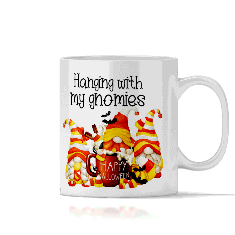 Hanging with my Gnomies 11oz White Halloween Coffee Mug