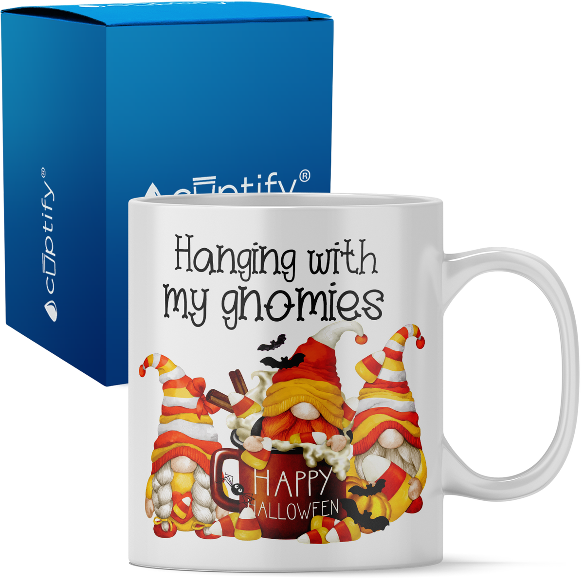 Hanging with my Gnomies 11oz White Halloween Coffee Mug