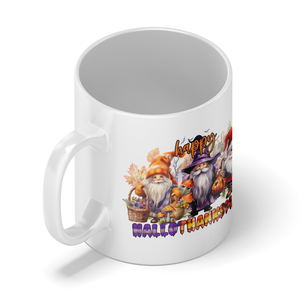 Happy HalloThanksMas Gnome 11oz White Coffee Mug