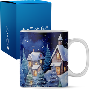 Winter Village at Night 11oz Christmas Coffee Mug