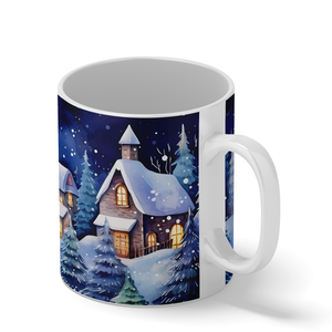 Winter Village at Night 11oz Christmas Coffee Mug