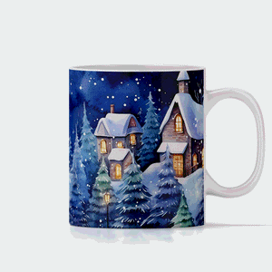Winter Village at Night 11oz Christmas Coffee Mug