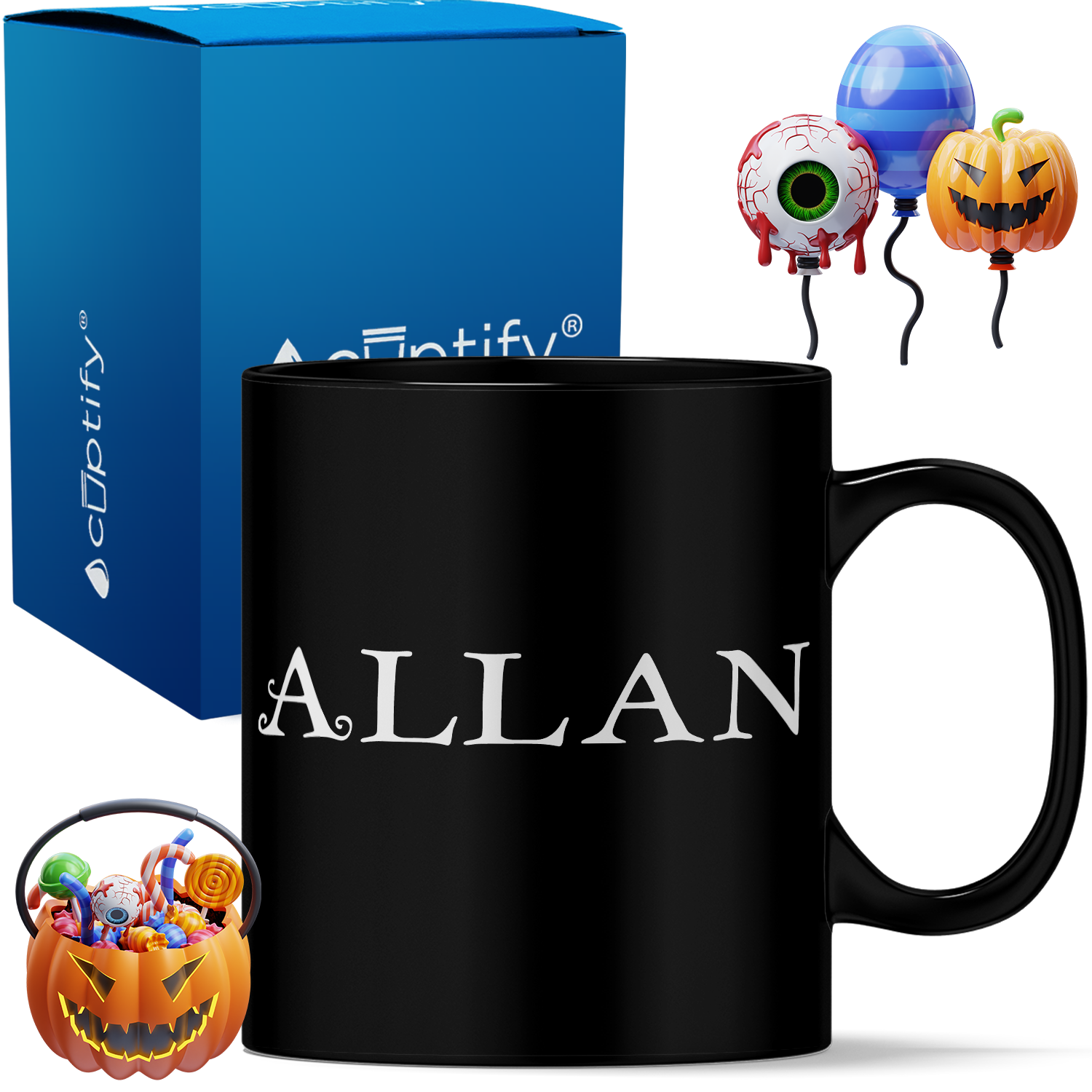 Personalized Eerie Halloween Font 11oz Coffee Mug