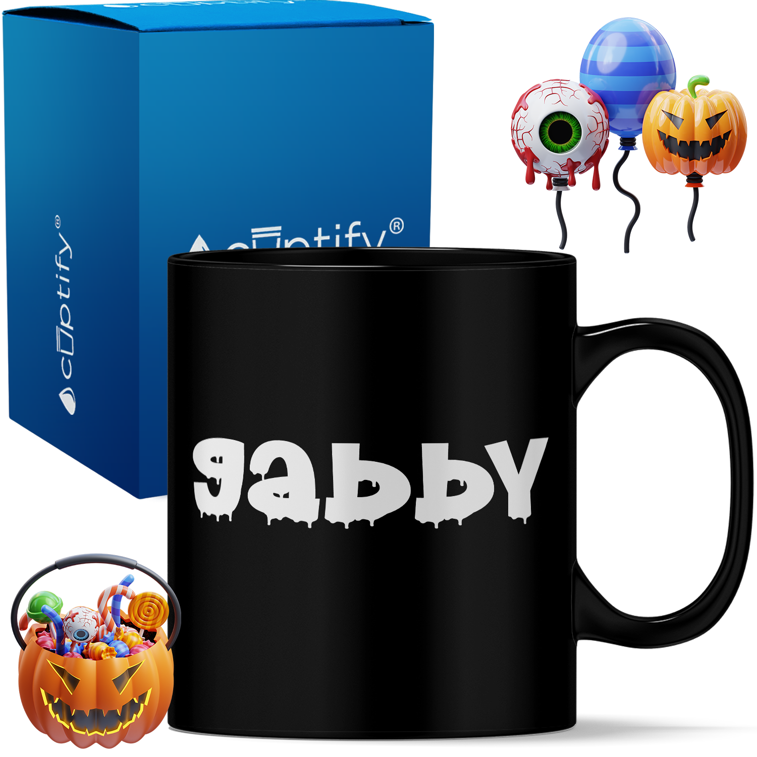 Personalized Haunted Halloween Font 11oz Coffee Mug