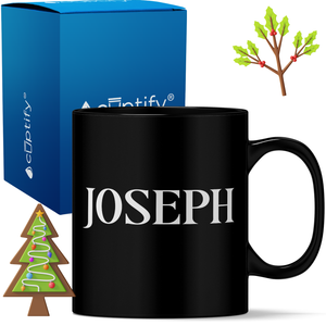 Personalized Merry Christmas Font 11oz Coffee Mug