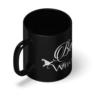 Personalized Flying Best Witches on 11oz Ceramic Black Coffee Mug