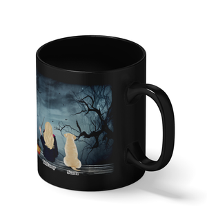 Personalized Halloween All you need is Love and a Dog on 11oz Ceramic Black Coffee Mug