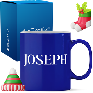 Personalized Merry Christmas Font 11oz Coffee Mug
