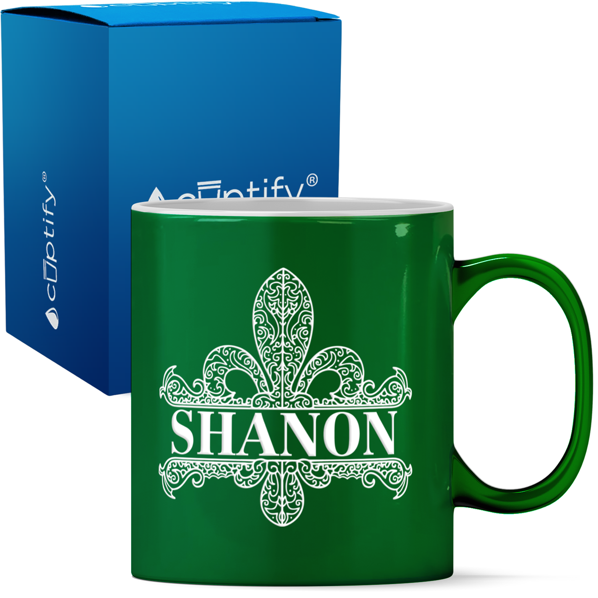 Personalized Fleur de Lis 11oz Coffee Mug