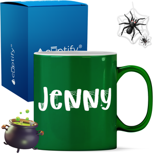 Personalized Spooky Halloween Font 11oz Coffee Mug
