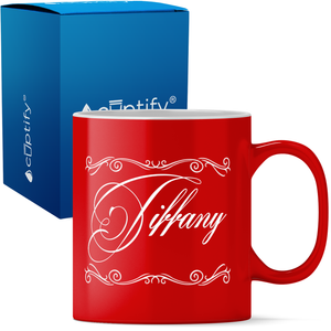 Personalized Scroll Script 11oz Coffee Mug