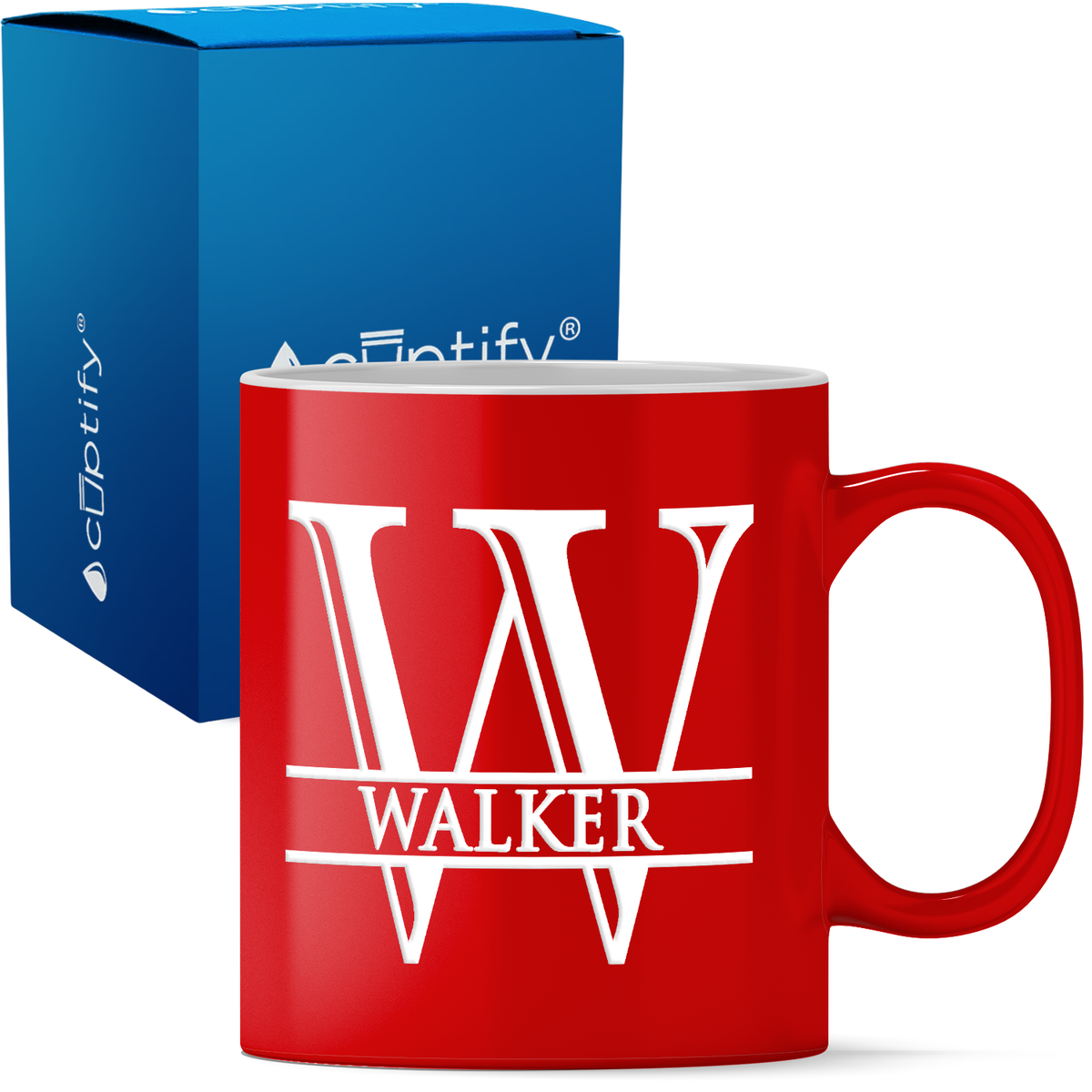 Personalized Split Script 11oz Coffee Mug