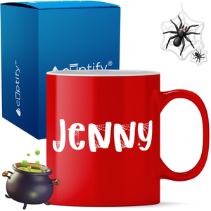 Personalized Spooky Halloween Font 11oz Coffee Mug