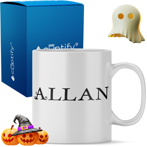 Personalized Eerie Halloween Font 11oz Coffee Mug