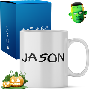 Personalized Scary Halloween Font 11oz Coffee Mug