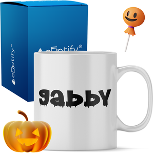 Personalized Haunted Halloween Font 11oz Coffee Mug