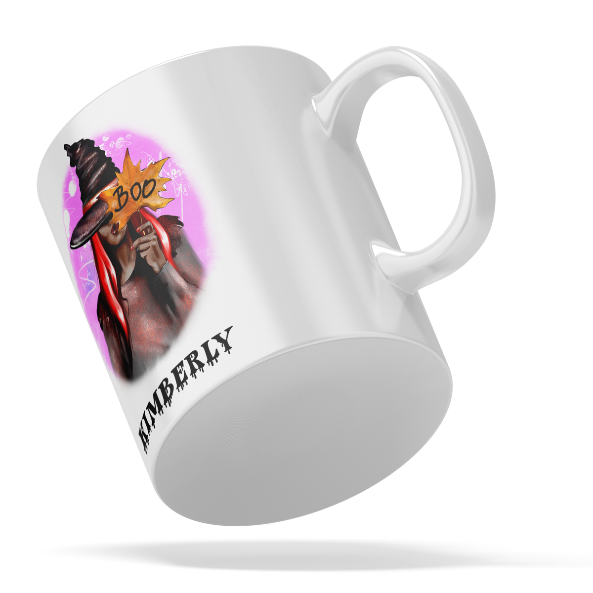 Personalized Buckle Up Butter Cup Girl Masquerade on 11oz Ceramic White Coffee Mug