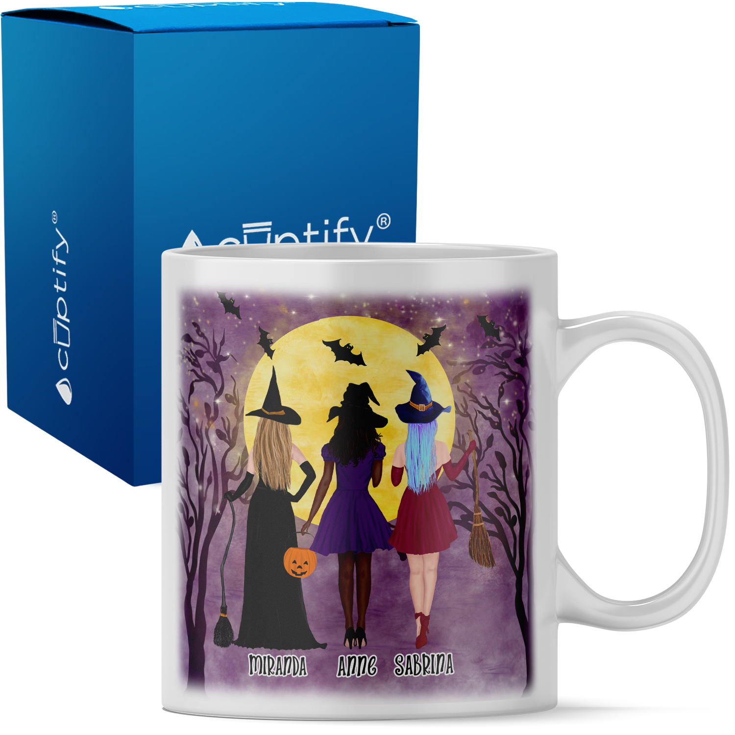 Personalized Best Witches on 11oz Ceramic White Coffee Mug