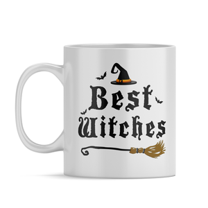 Personalized Best Witches Best Girl Friends on 11oz Ceramic White Coffee Mug