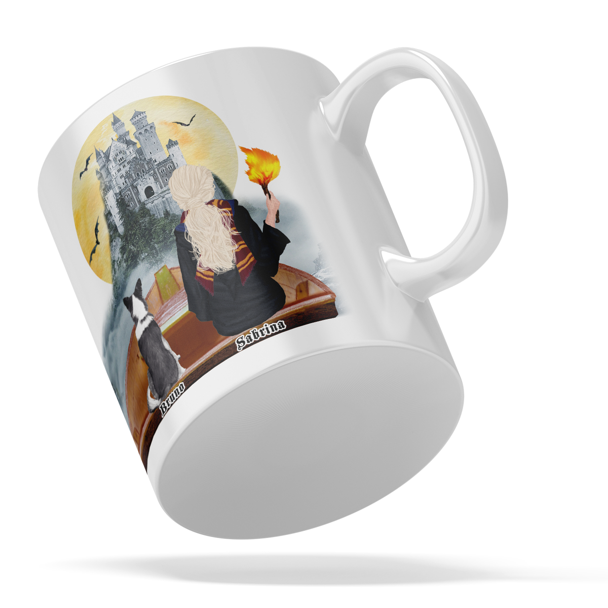 Personalized Halloween is Better with a Dog on 11oz Ceramic White Coffee Mug