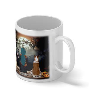 Personalized This Witch Loves her Dogs on 11oz Ceramic White Coffee Mug