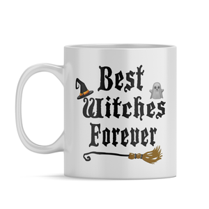 Personalized Flying Best Witches on 11oz Ceramic White Coffee Mug