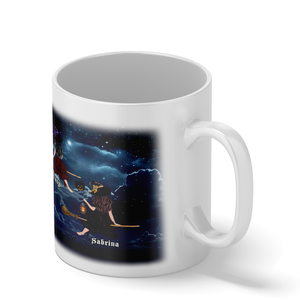 Personalized Flying Best Witches on 11oz Ceramic White Coffee Mug