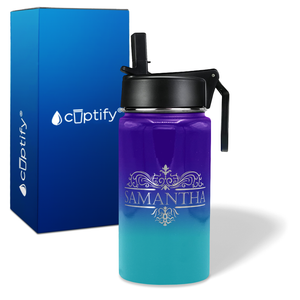 Personalized Vestige Design on 12oz Wide Mouth Bottle