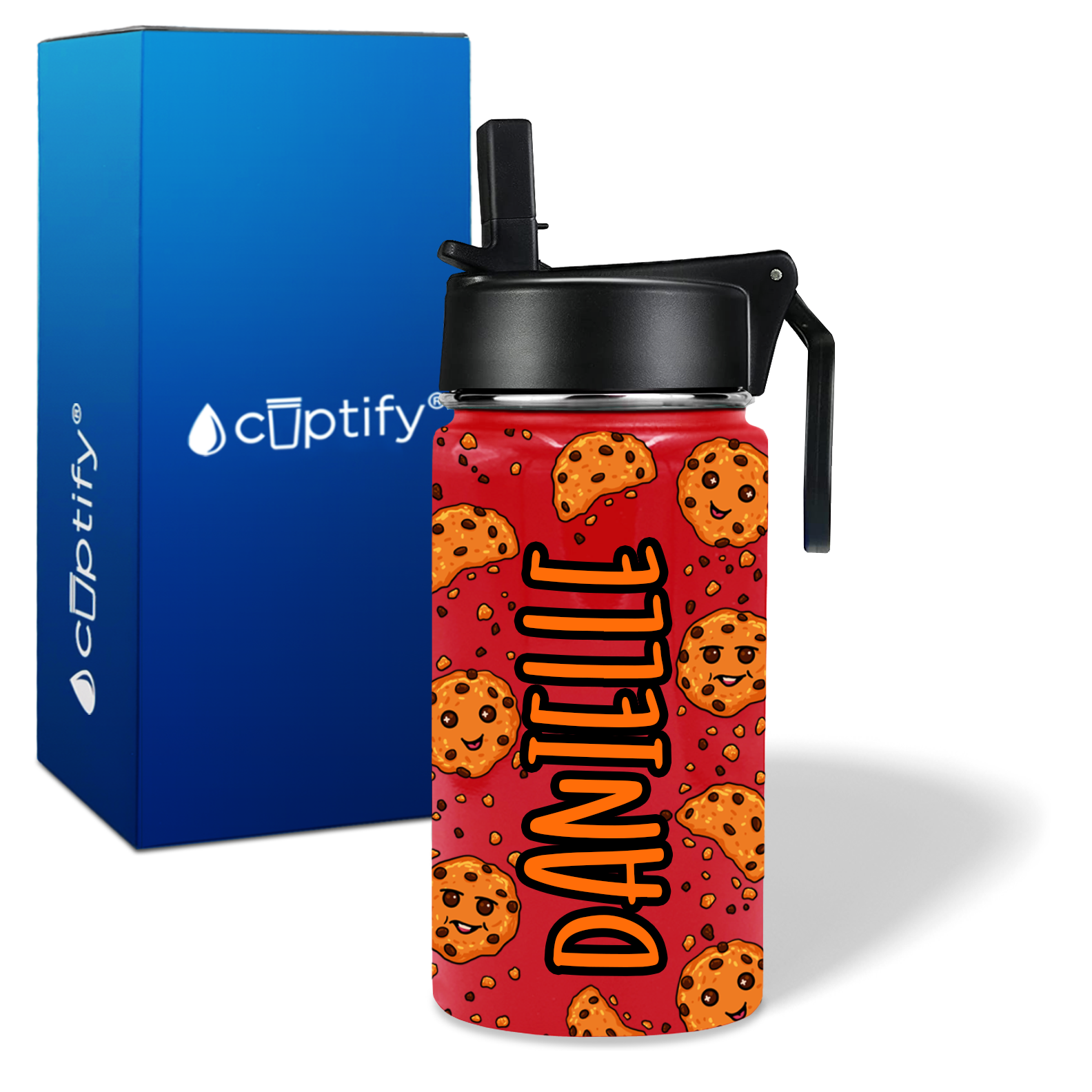 Cookies 12oz Personalized Kids Water Bottle