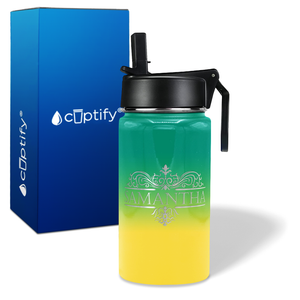 Personalized Vestige Design on 12oz Wide Mouth Bottle