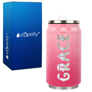 Kids Personalized Water Bottle with Name 12oz Soda Can Bottle