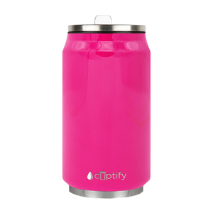 Hot Pink Gloss 12oz Cola Can Bottle