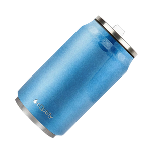 Baby Blue Glitter 12oz Cola Can Bottle