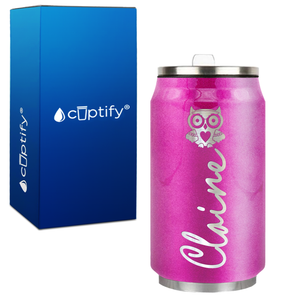 Personalized Kids Water Bottle with Name and Icon 12oz Soda Can Bottle
