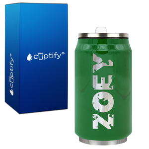 Kids Personalized Water Bottle with Name 12oz Soda Can Bottle