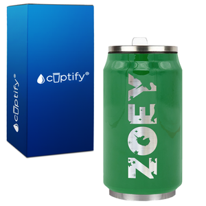 Kids Personalized Water Bottle with Name 12oz Soda Can Bottle