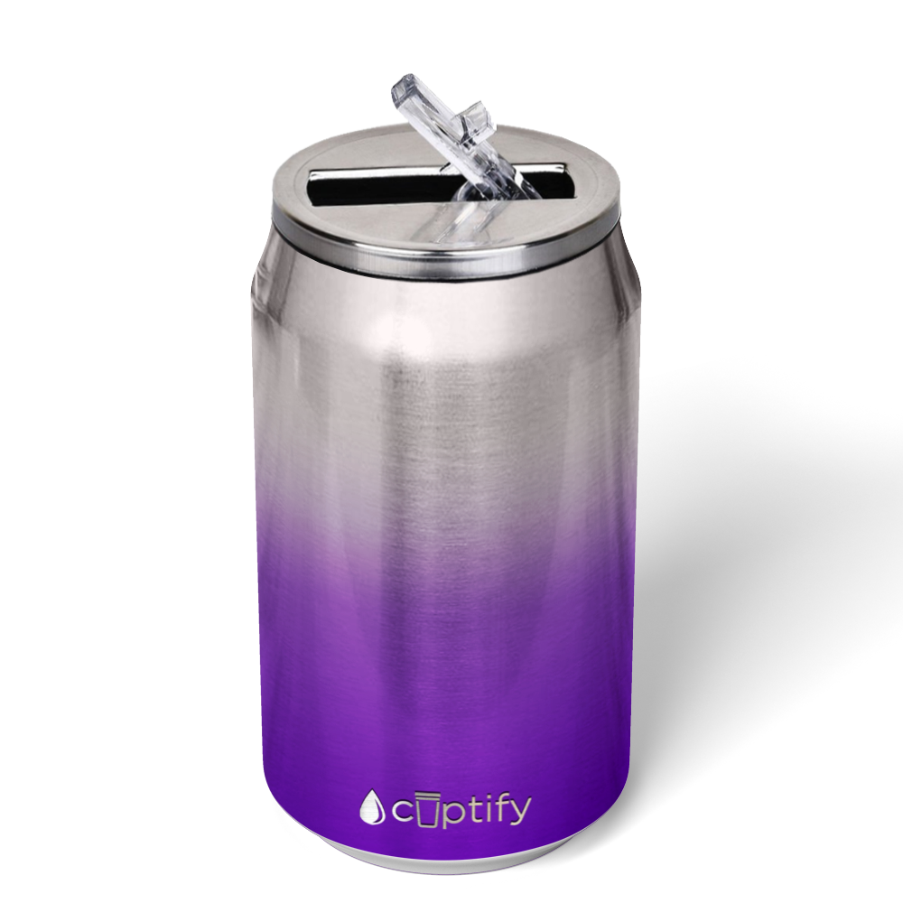 Purple Ombre Translucent 12oz Cola Can Bottle