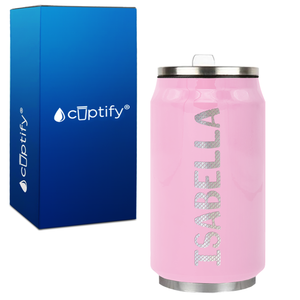 Kids Personalized Water Bottle with Name 12oz Soda Can Bottle