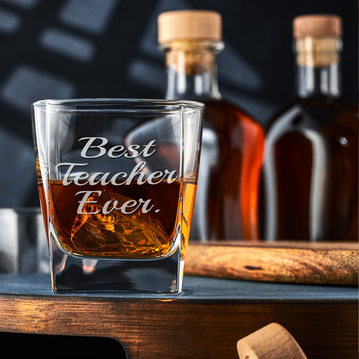 Best Teacher Ever 12oz Double Old Fashioned Glass