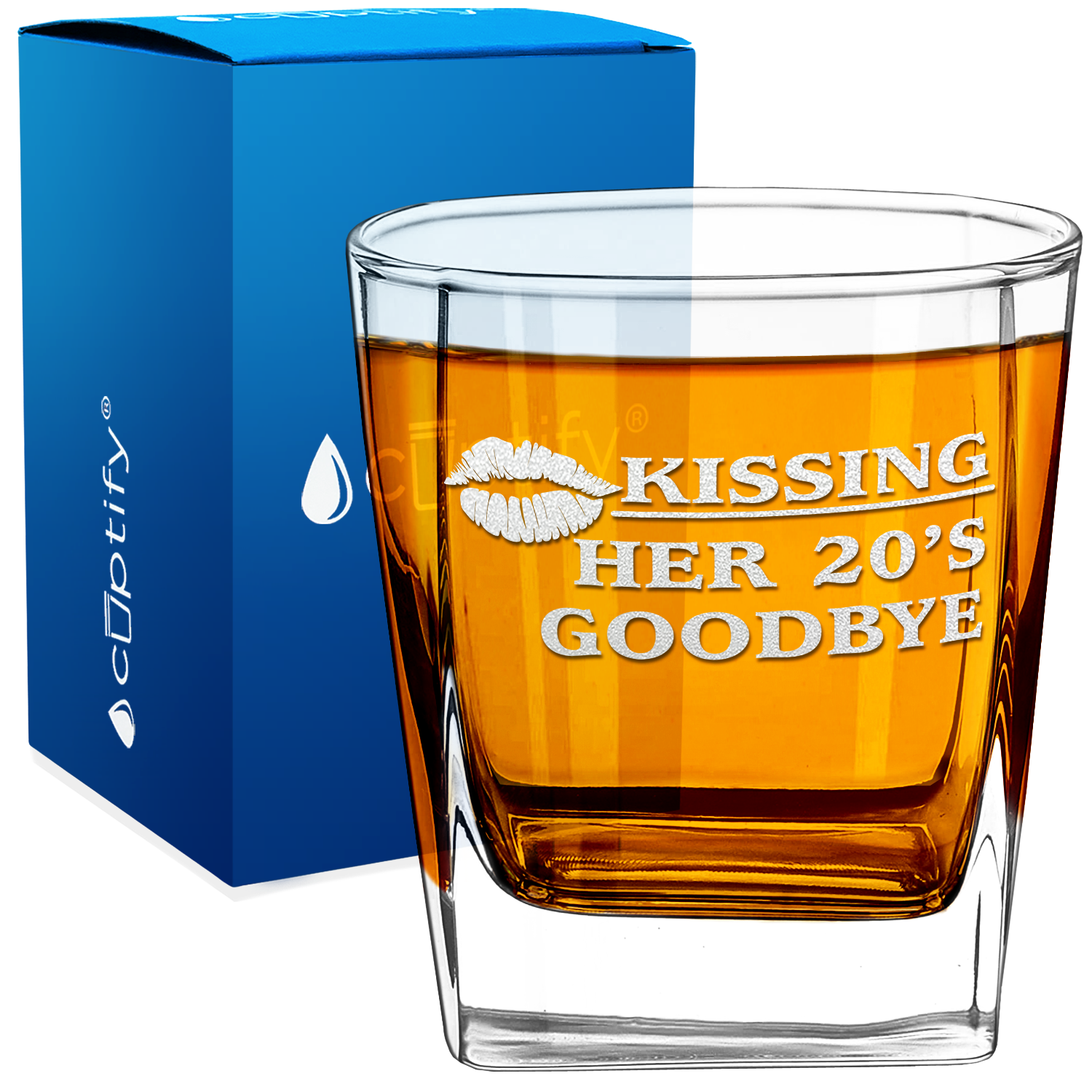 Kissing Her 20's Goodbye 12oz Double Old Fashioned Glass