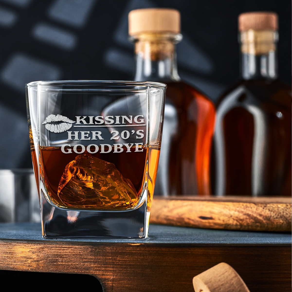 Kissing Her 20's Goodbye 12oz Double Old Fashioned Glass