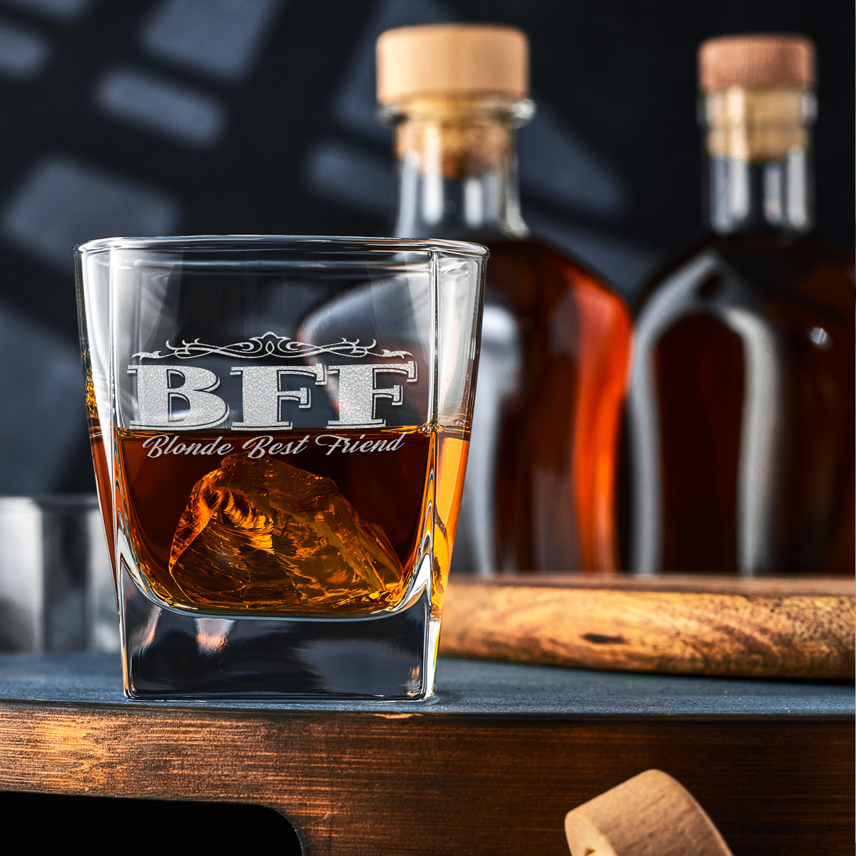 Blonde Best Friend 12oz Double Old Fashioned Glass