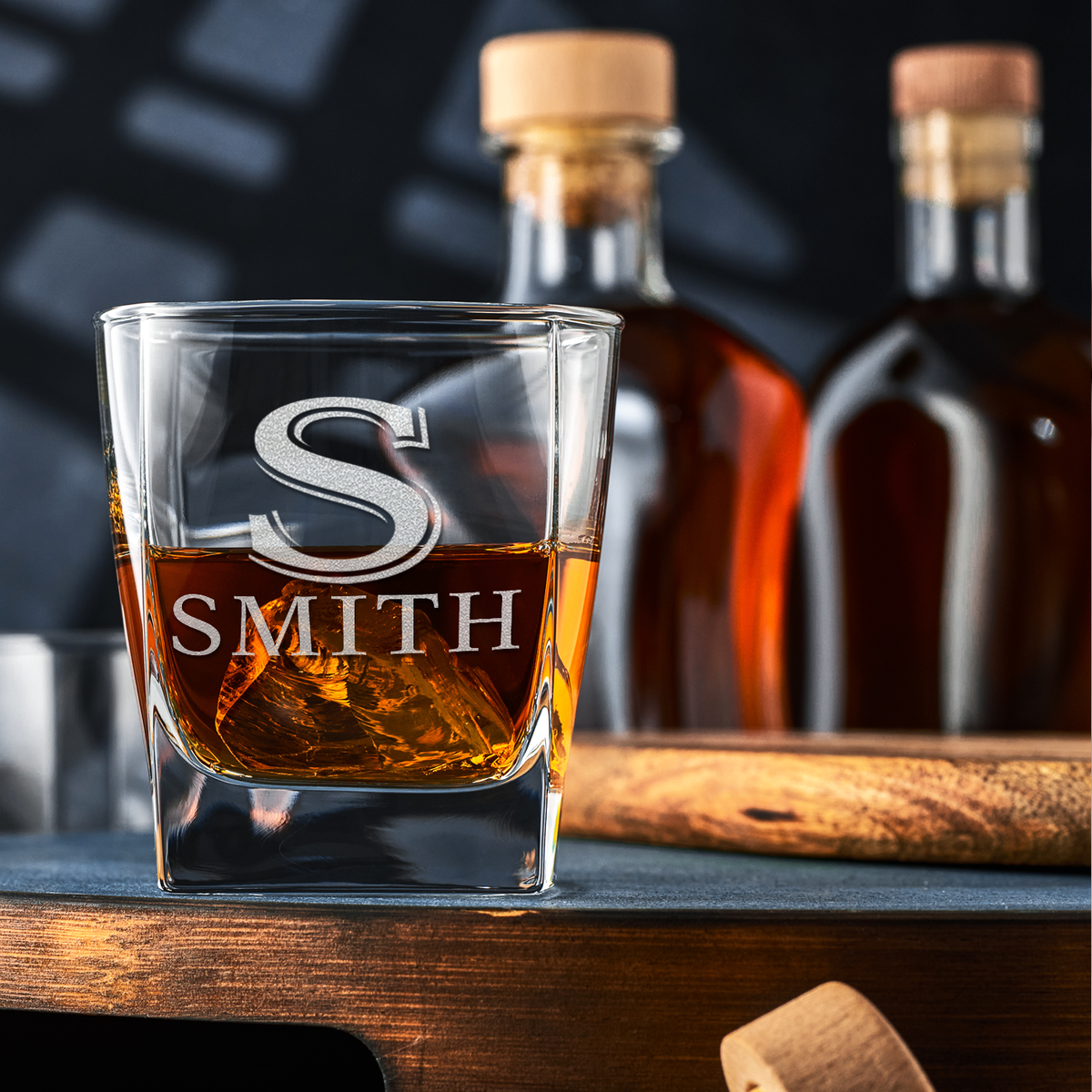 Personalized Monogram Initial and Name 12oz Double Old Fashioned Glass