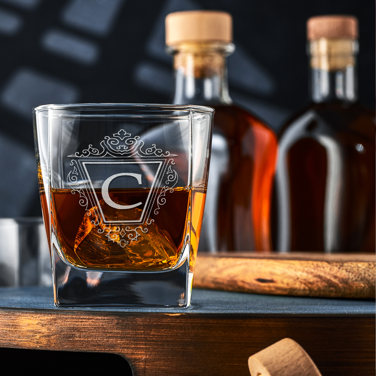 Personalized Classic Crest 12oz Double Old Fashioned Glass