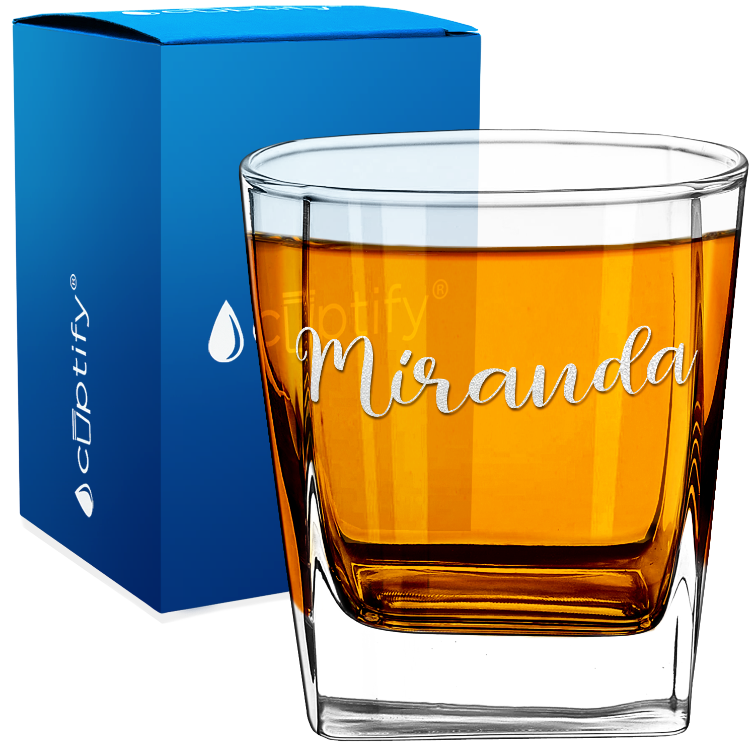 Personalized Miranda Style 12oz Double Old Fashioned Glass